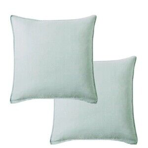 Set of 2 Kohl’s Levtex Collection Spa Blue Decorative Pillows (20x20) NWT